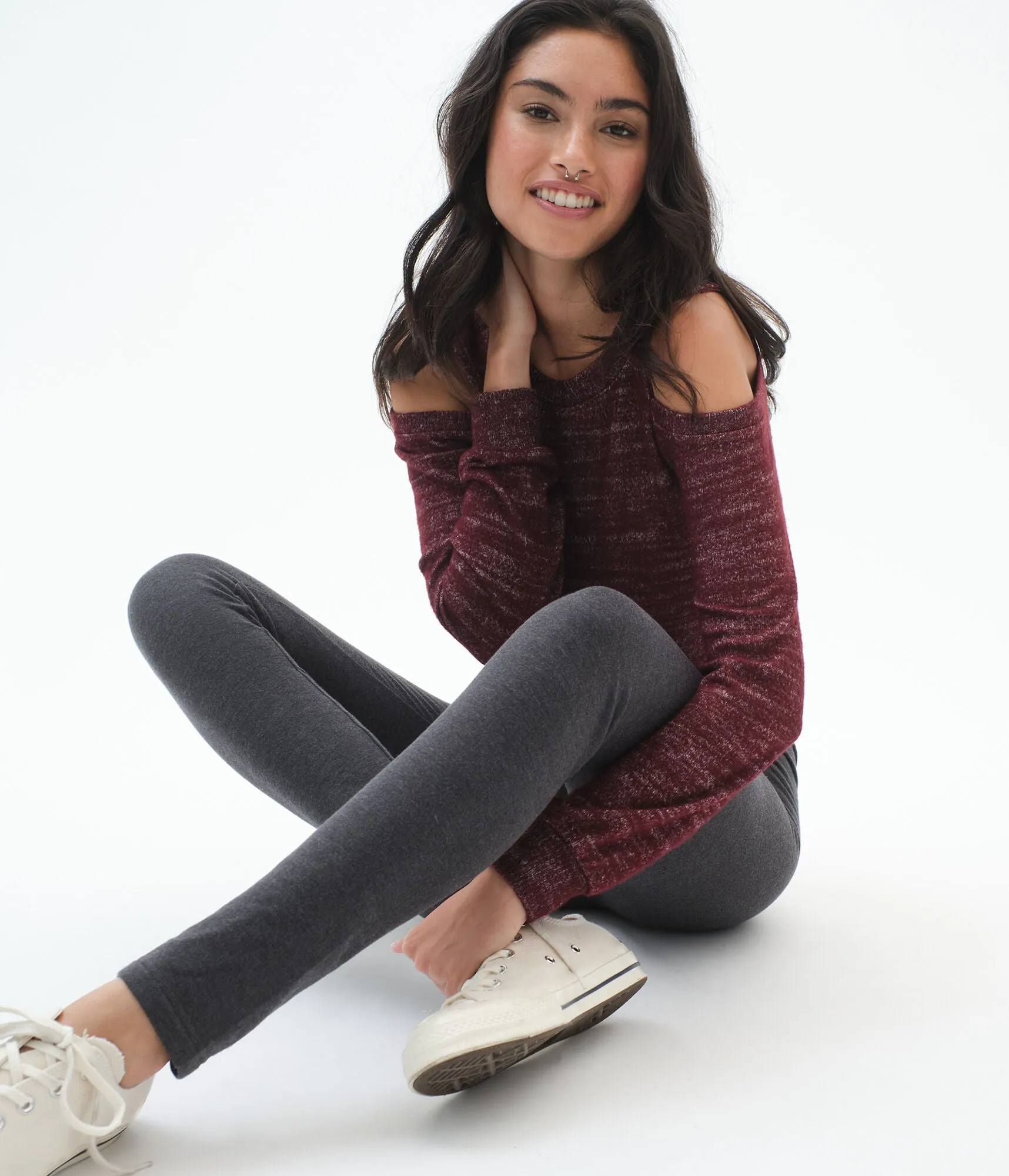 Aeropostale High-Rise Stretch Fleece Leggings