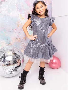 Big Girl Multi Color Sequin Ruffle Tutu Junior Bridesmaid Dress Plus Size 18.5-20.5