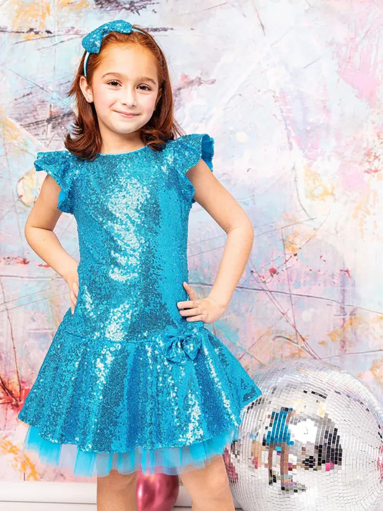 Big Girl Multi Color Sequin Ruffle Tutu Junior Bridesmaid Dress Plus Size 18.5-20.5