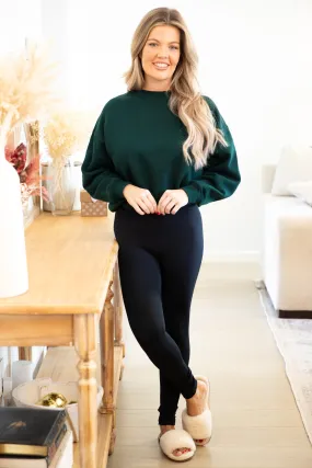 Black Fleece Lined Leggings