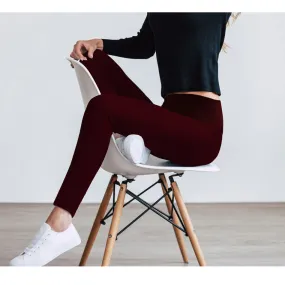 Britt's Knits® Basics Seamless Fleece-Lined Leggings in Black, Burgundy Red, Gray, and Navy