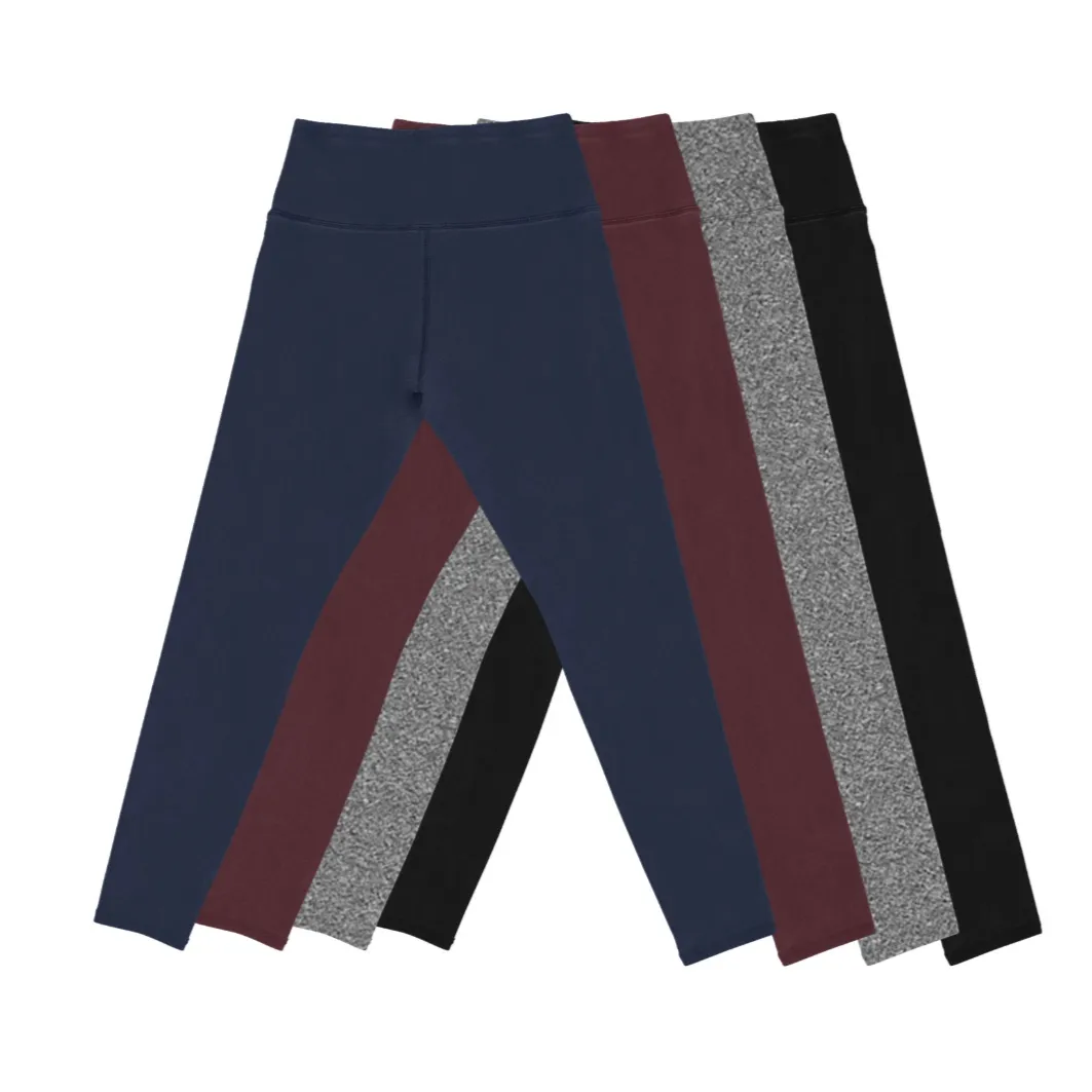 Britt's Knits® Basics Seamless Fleece-Lined Leggings in Black, Burgundy Red, Gray, and Navy