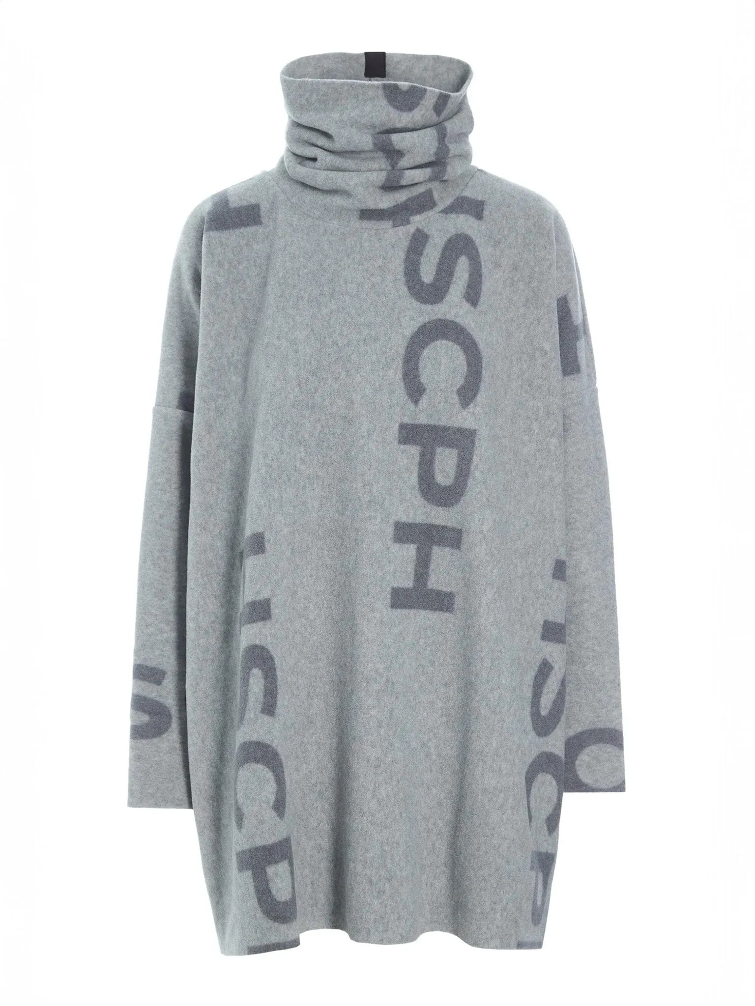 Fleece Turtleneck Tunic with Text