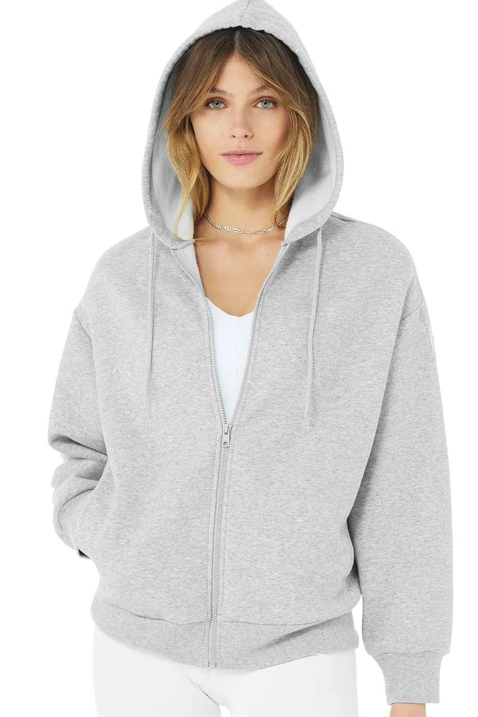 Hype Full Zip Hoodie - Athletic Heather Grey