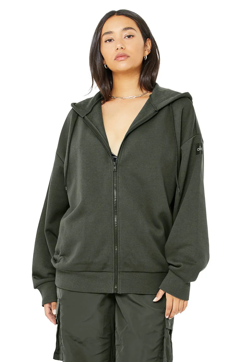 Hype Full Zip Hoodie - Dark Cactus