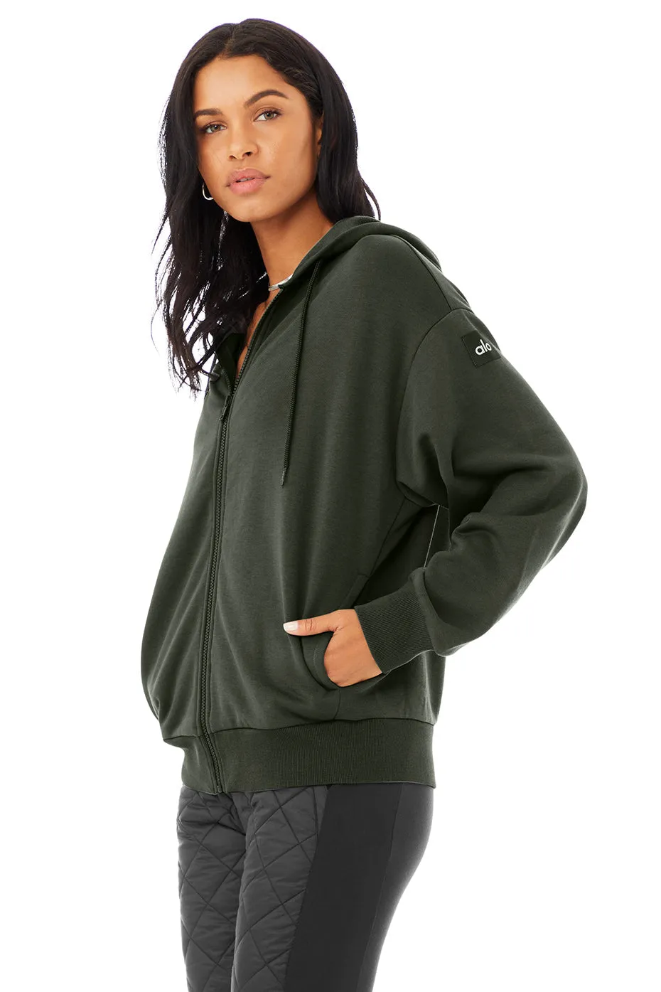 Hype Full Zip Hoodie - Dark Cactus