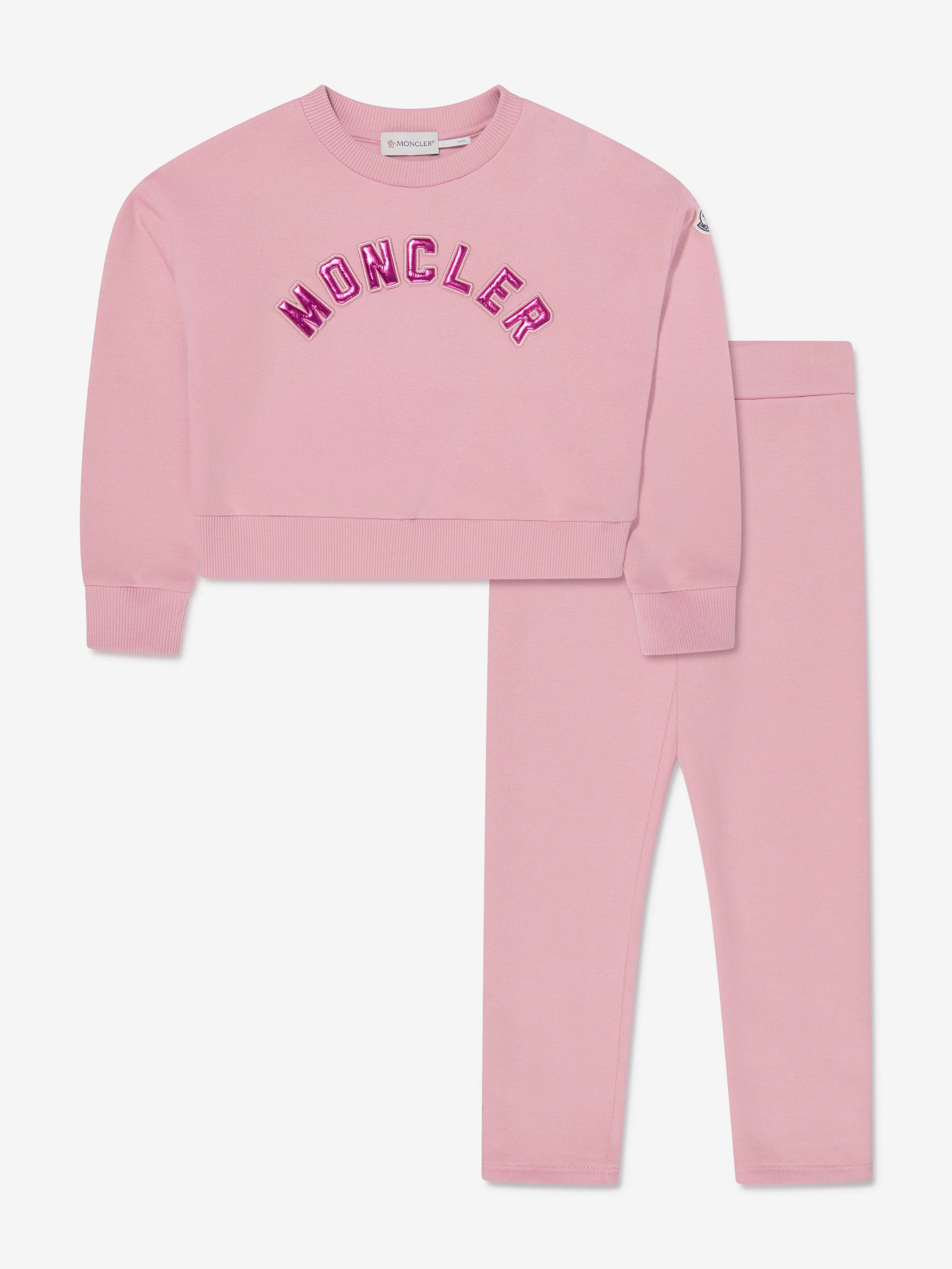 Moncler Enfant Girls Sweatshirt And Leggings Set in Pink