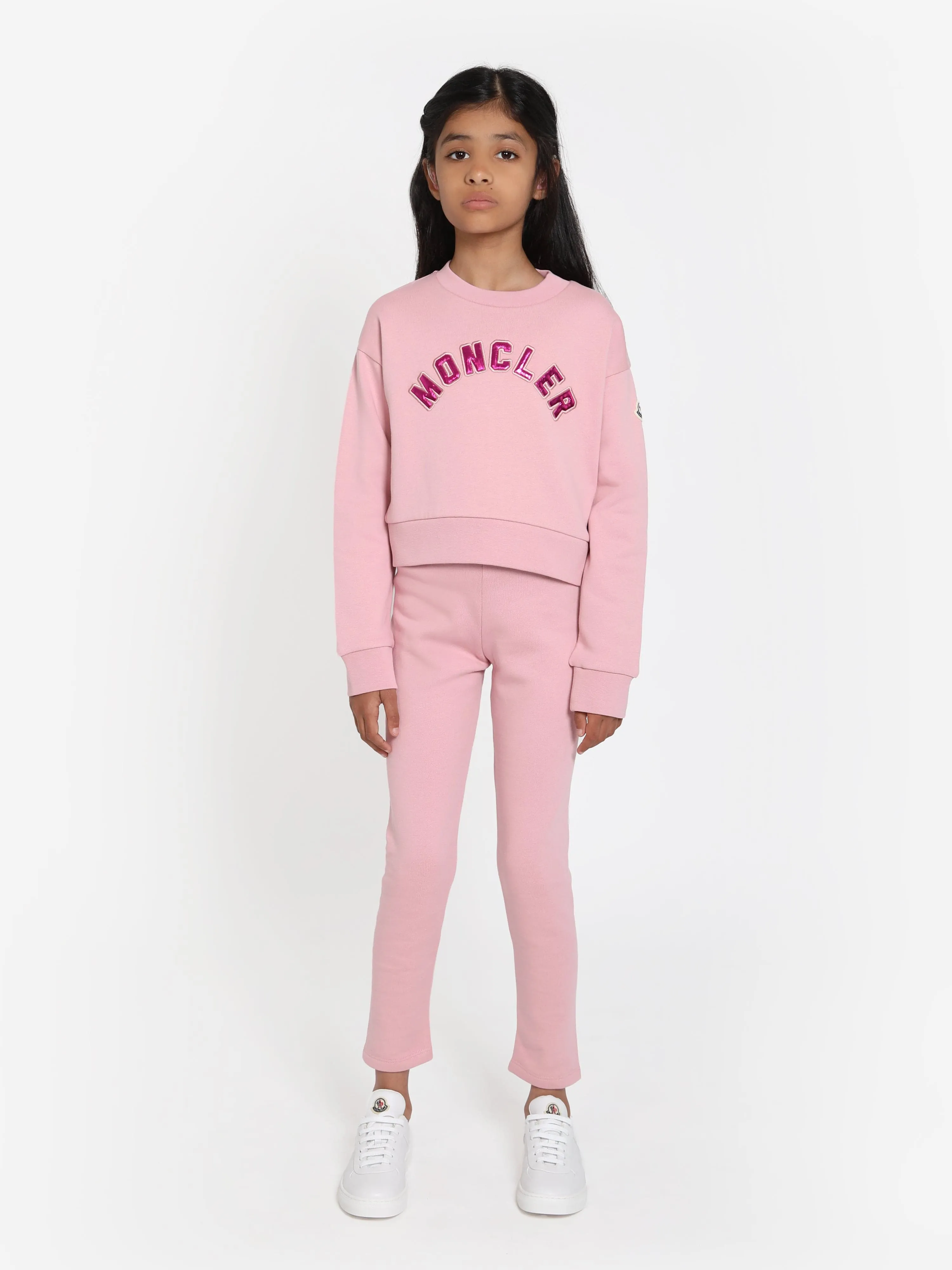 Moncler Enfant Girls Sweatshirt And Leggings Set in Pink