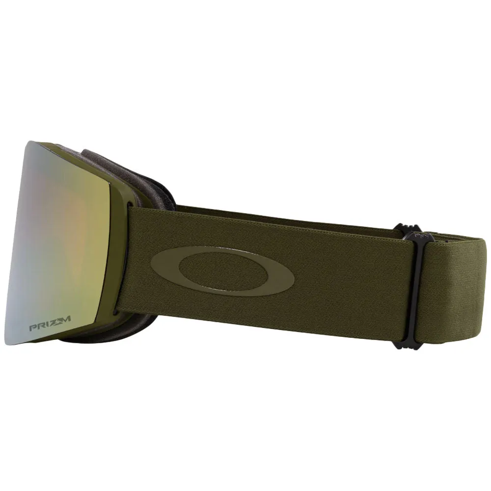 Oakley OO7099-64 Fall Line Goggles Prizm Sage Gold Iridium Lenses Matte Dark Brush Strap -