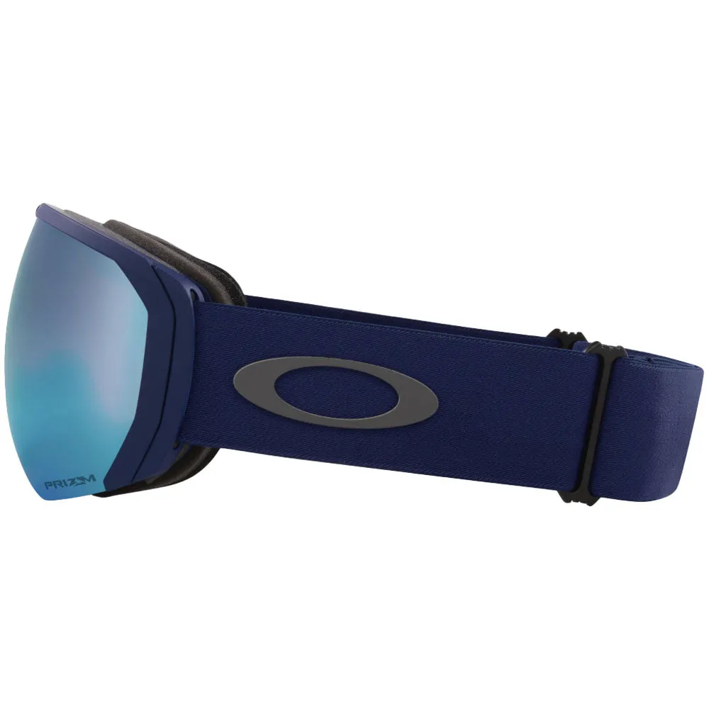 Oakley OO7110-62 Flight Path Snow Goggles Prizm Sapphire Iridium Lenses Matte Navy Strap -