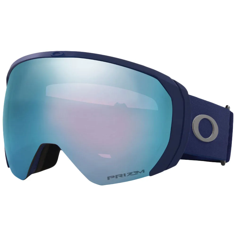 Oakley OO7110-62 Flight Path Snow Goggles Prizm Sapphire Iridium Lenses Matte Navy Strap -