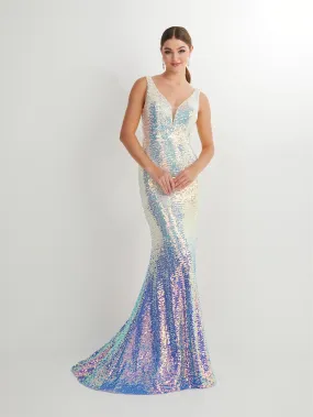 Ombre Sequin Sleeveless Mermaid Dress by Studio 17 12885