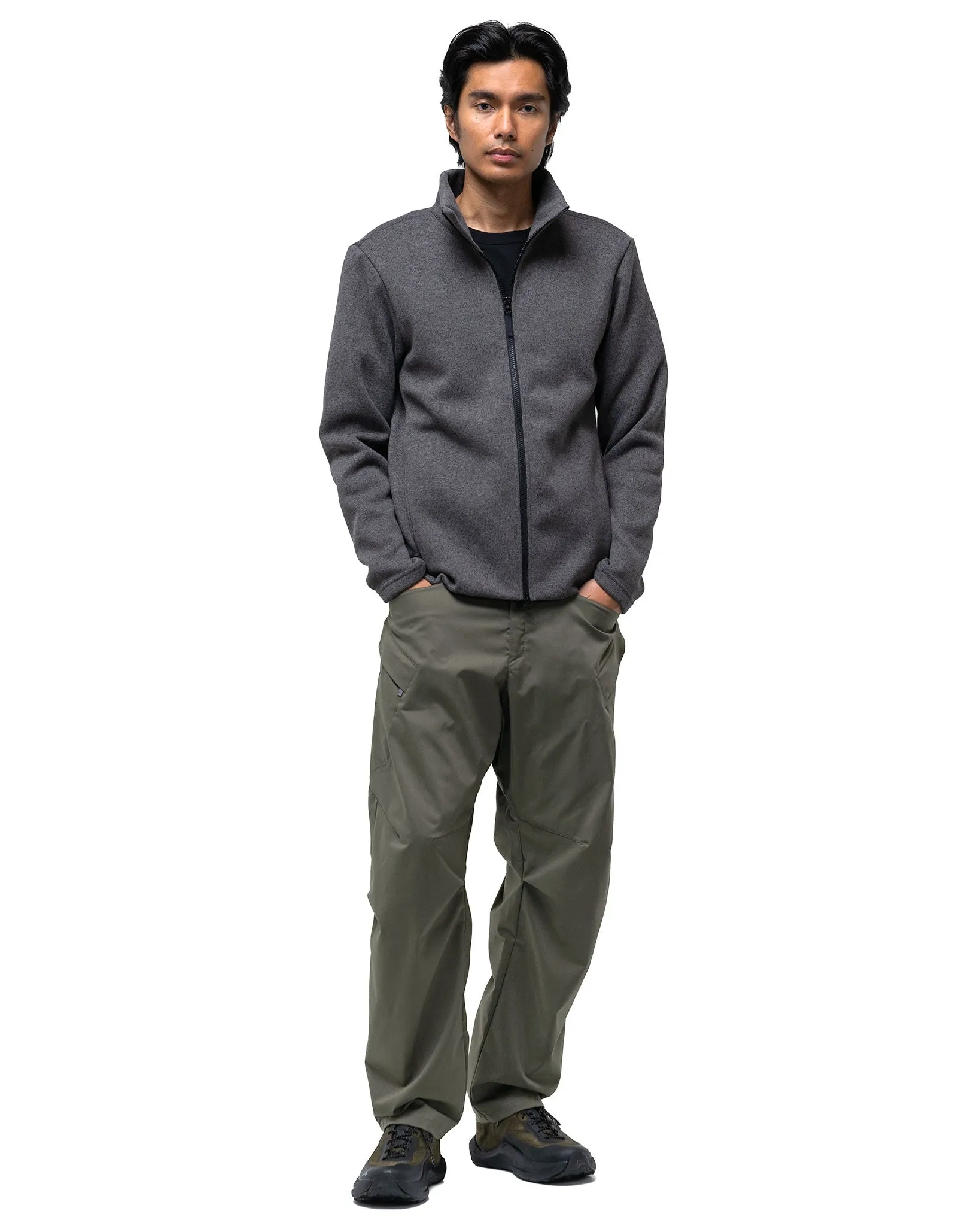 Poutnik Monk Full Zip Sweater Ash Grey Melange