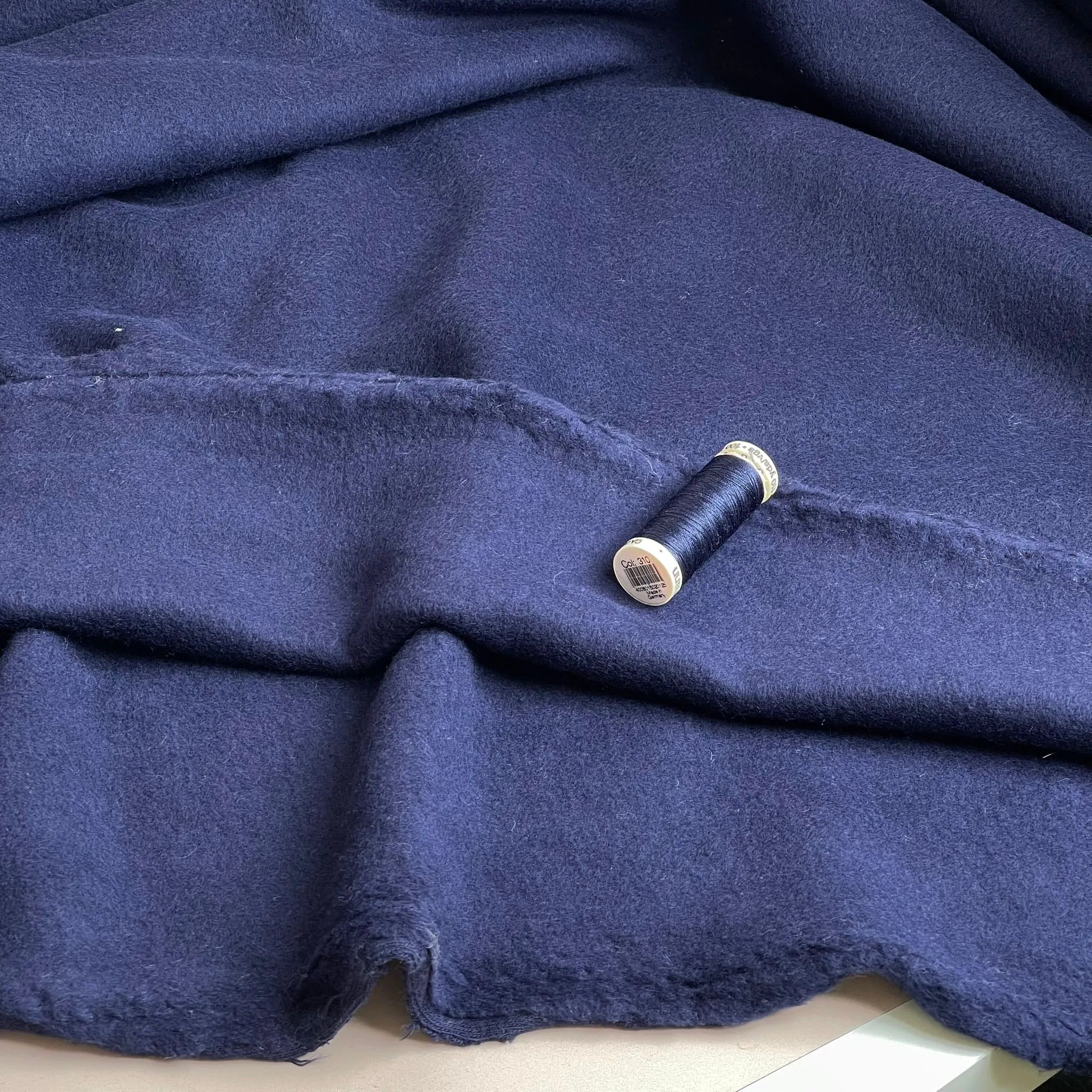 Pure Organic Cotton Fleece in Navy