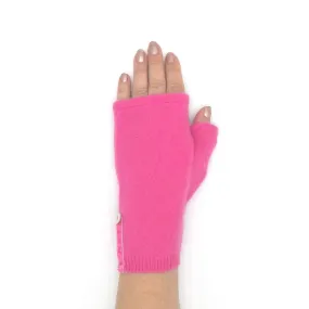 Recycled Barbie pink cashmere Kitten Mittens, short