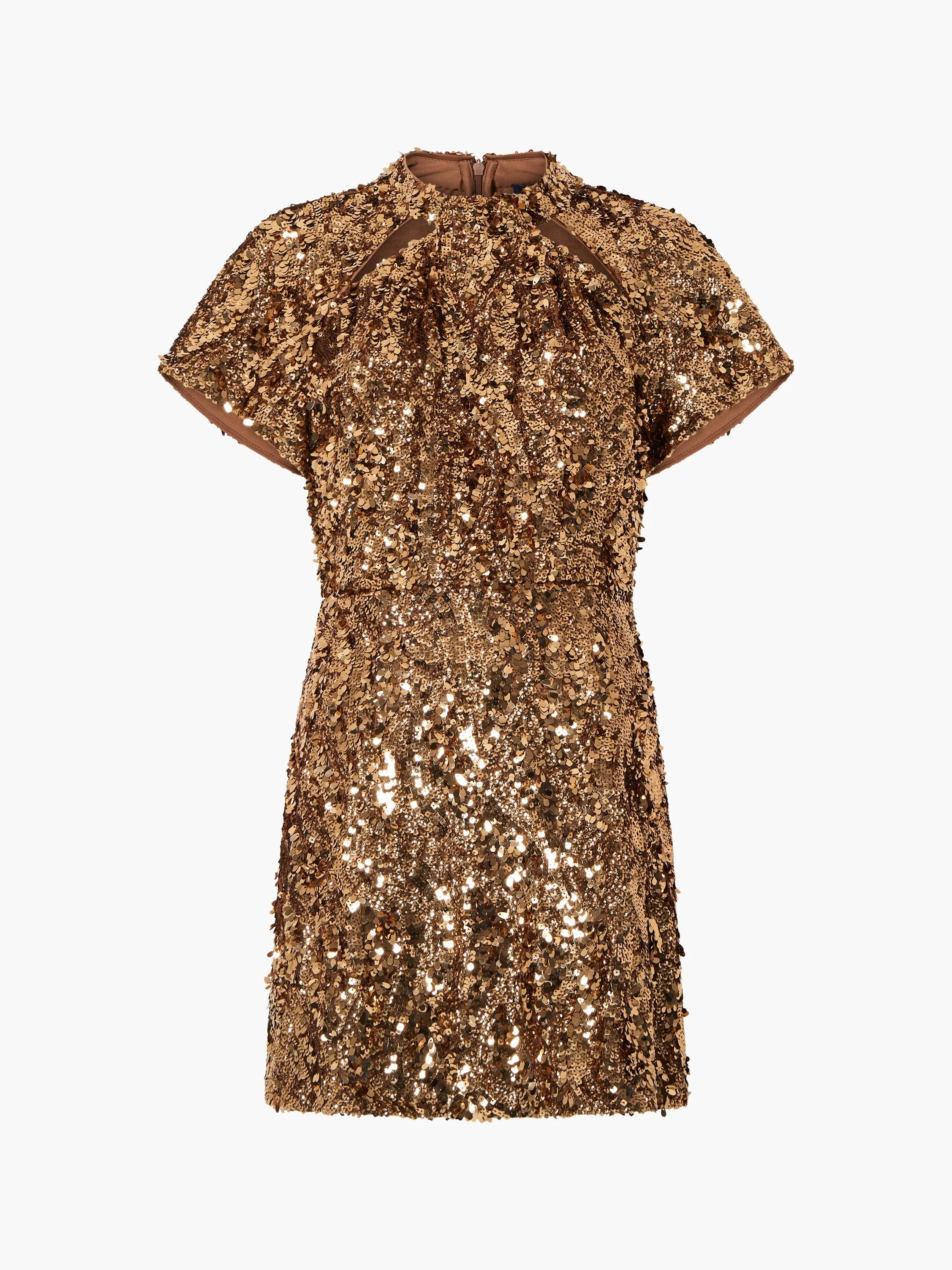 Sequin Mesh Mini Dress