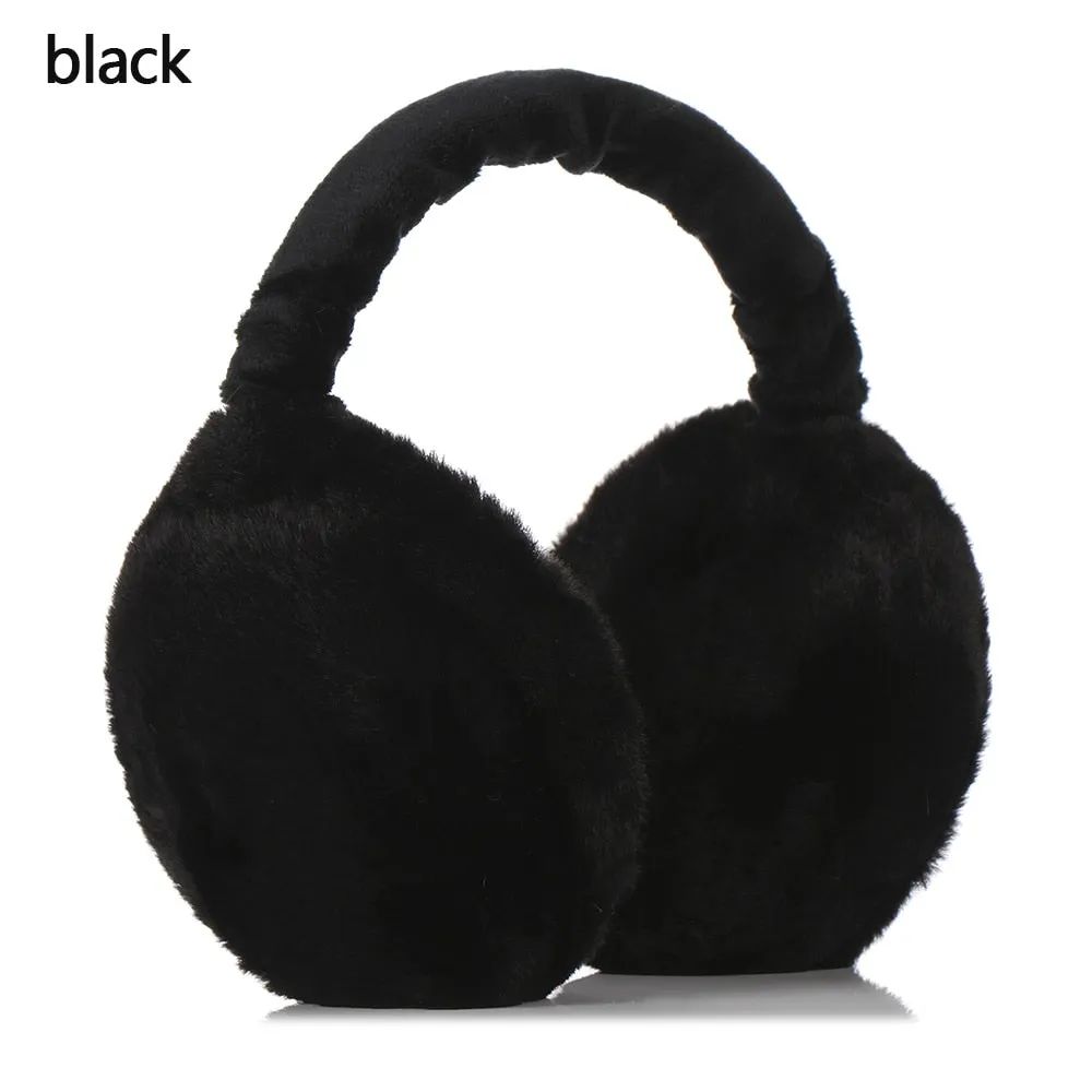 Soft Plush Ear Warmer Winter Warm Earmuffs for Women Men Fashion Solid Color Earflap Outdoor Cold Protection Ear-Muffs Ear Cover