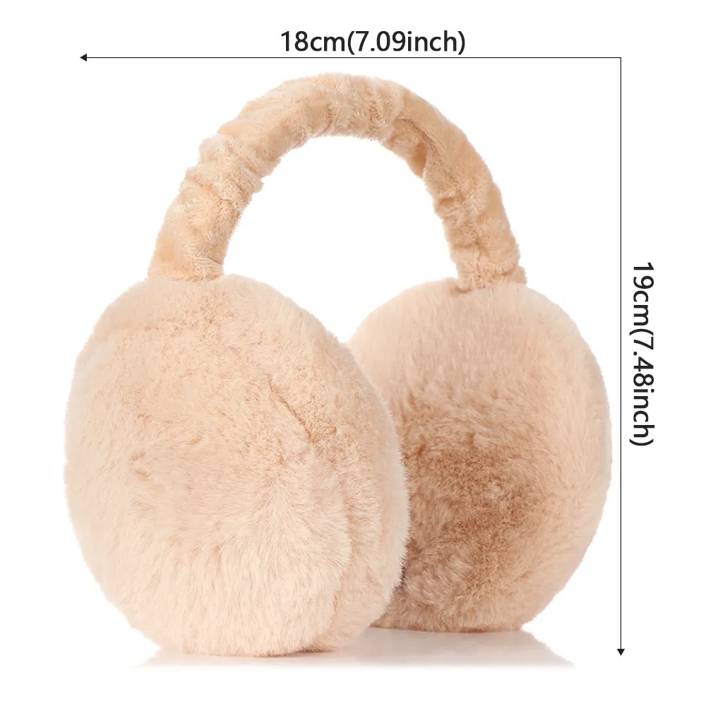 Soft Plush Ear Warmer Winter Warm Earmuffs for Women Men Fashion Solid Color Earflap Outdoor Cold Protection Ear-Muffs Ear Cover