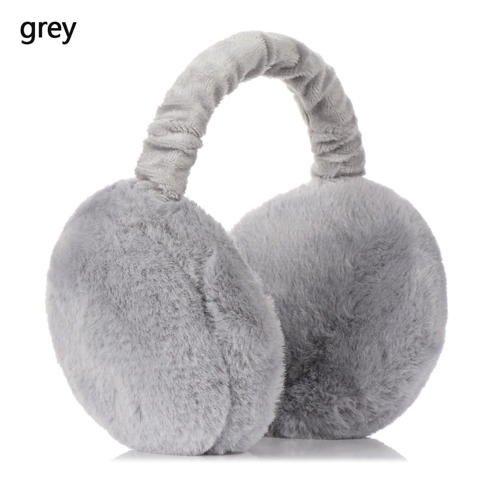 Soft Plush Ear Warmer Winter Warm Earmuffs for Women Men Fashion Solid Color Earflap Outdoor Cold Protection Ear-Muffs Ear Cover