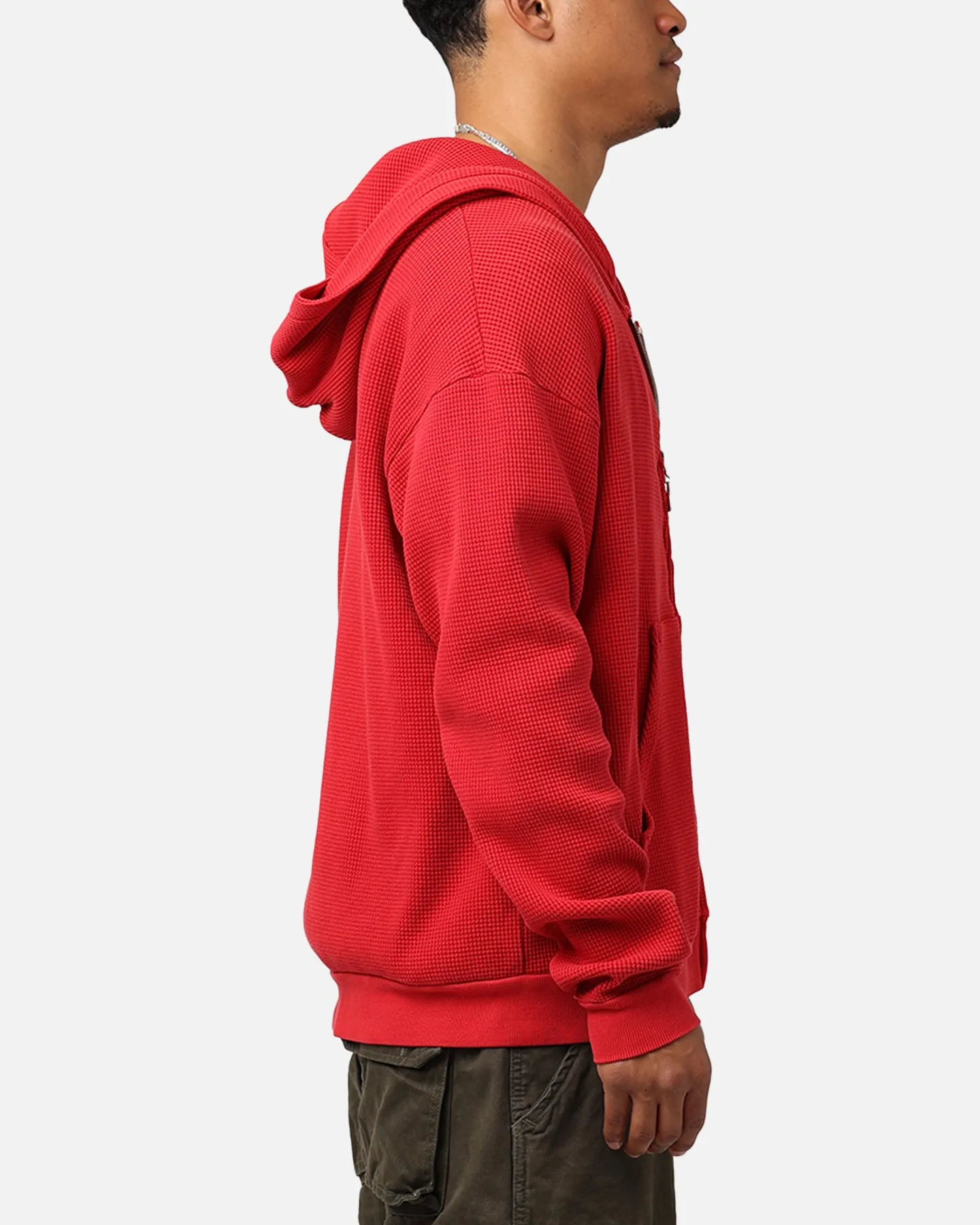 Strawberry Thermal Zip-Up Hoodie Red