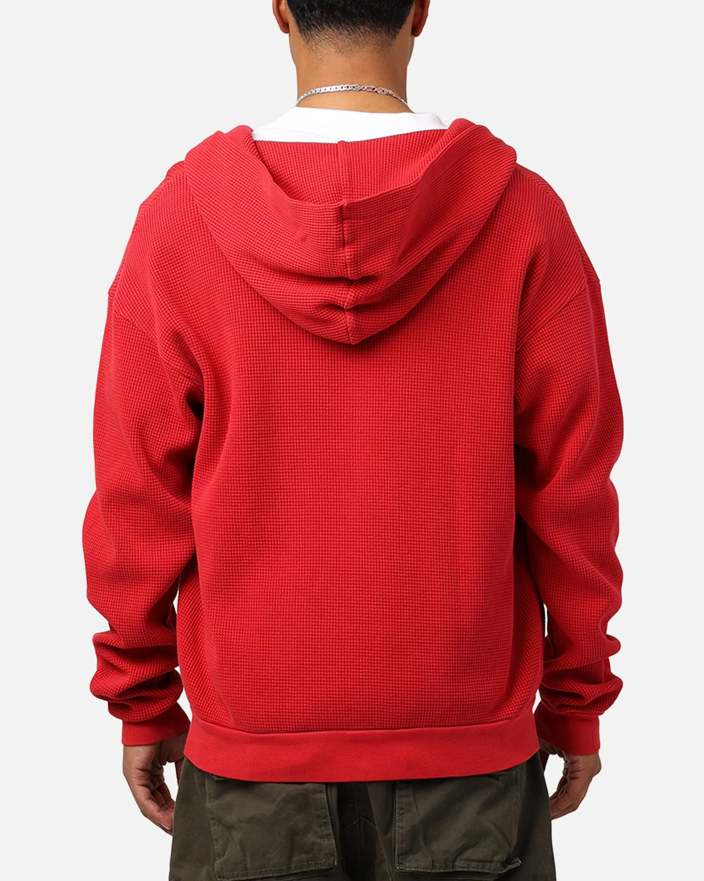 Strawberry Thermal Zip-Up Hoodie Red