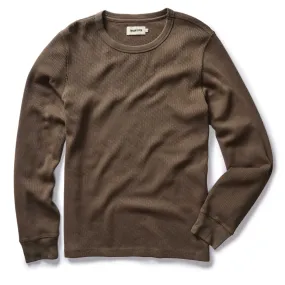 The Organic Cotton Waffle Crew in Fatigue Olive