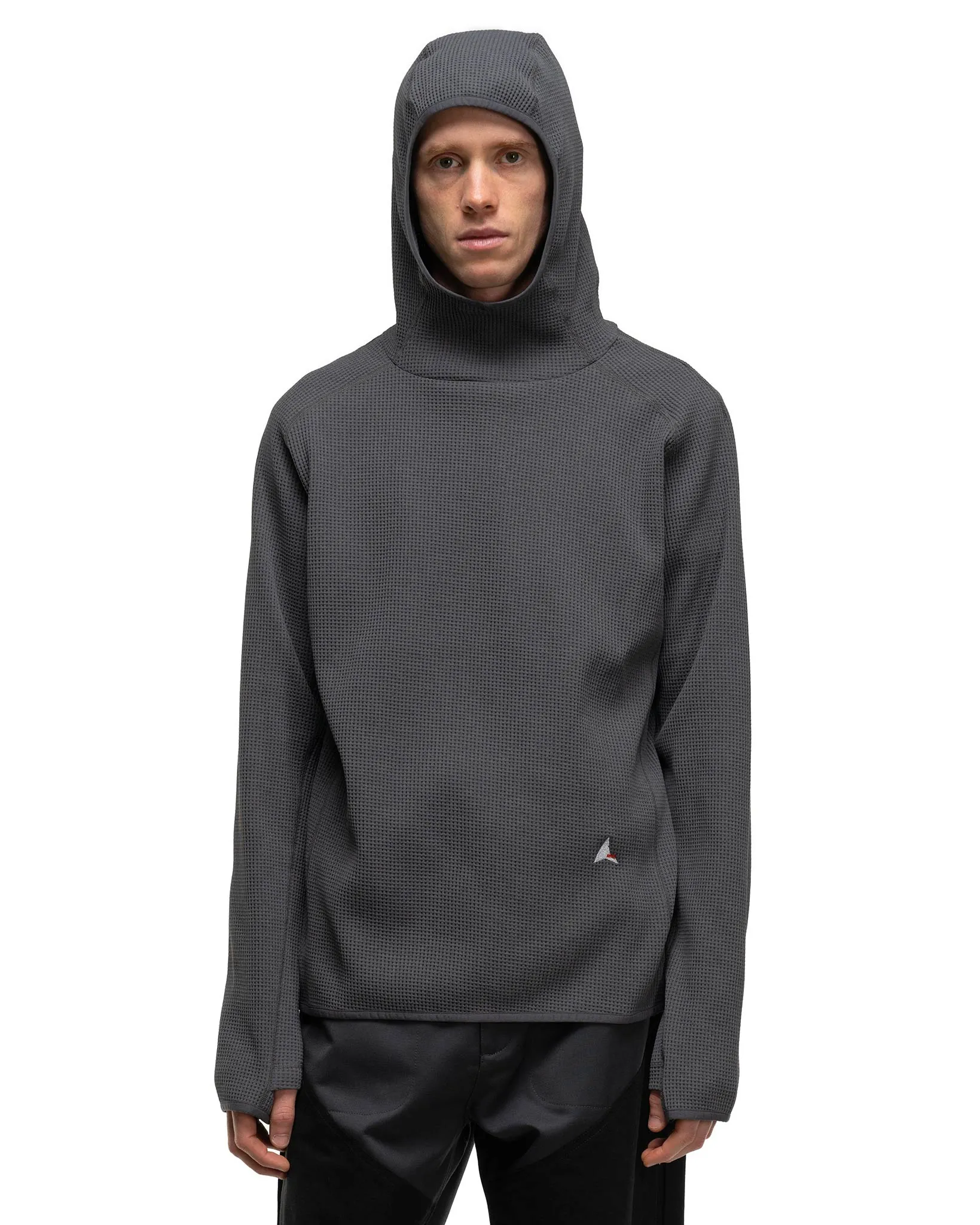 Thermal Waffle Hoodie Asphalt