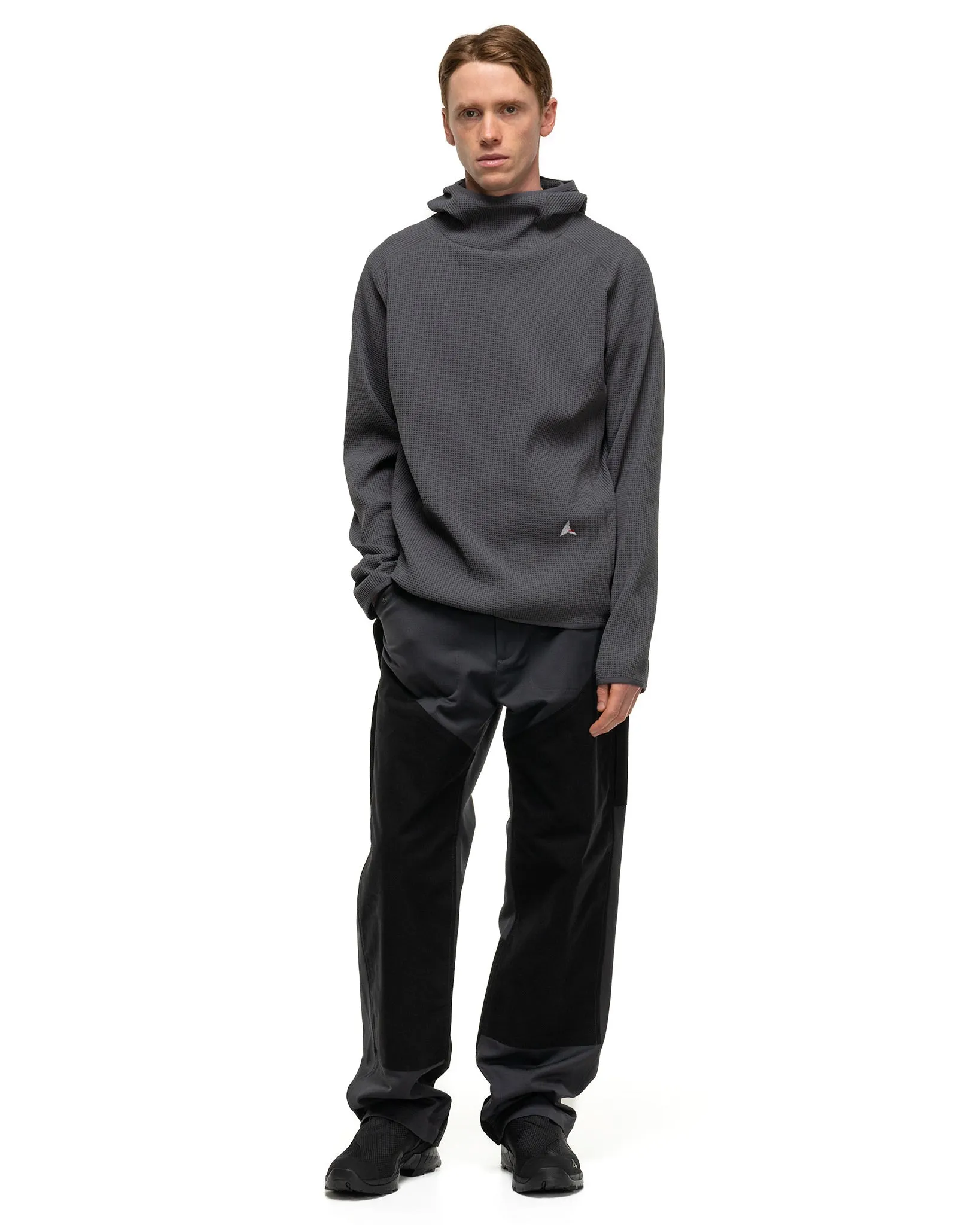 Thermal Waffle Hoodie Asphalt