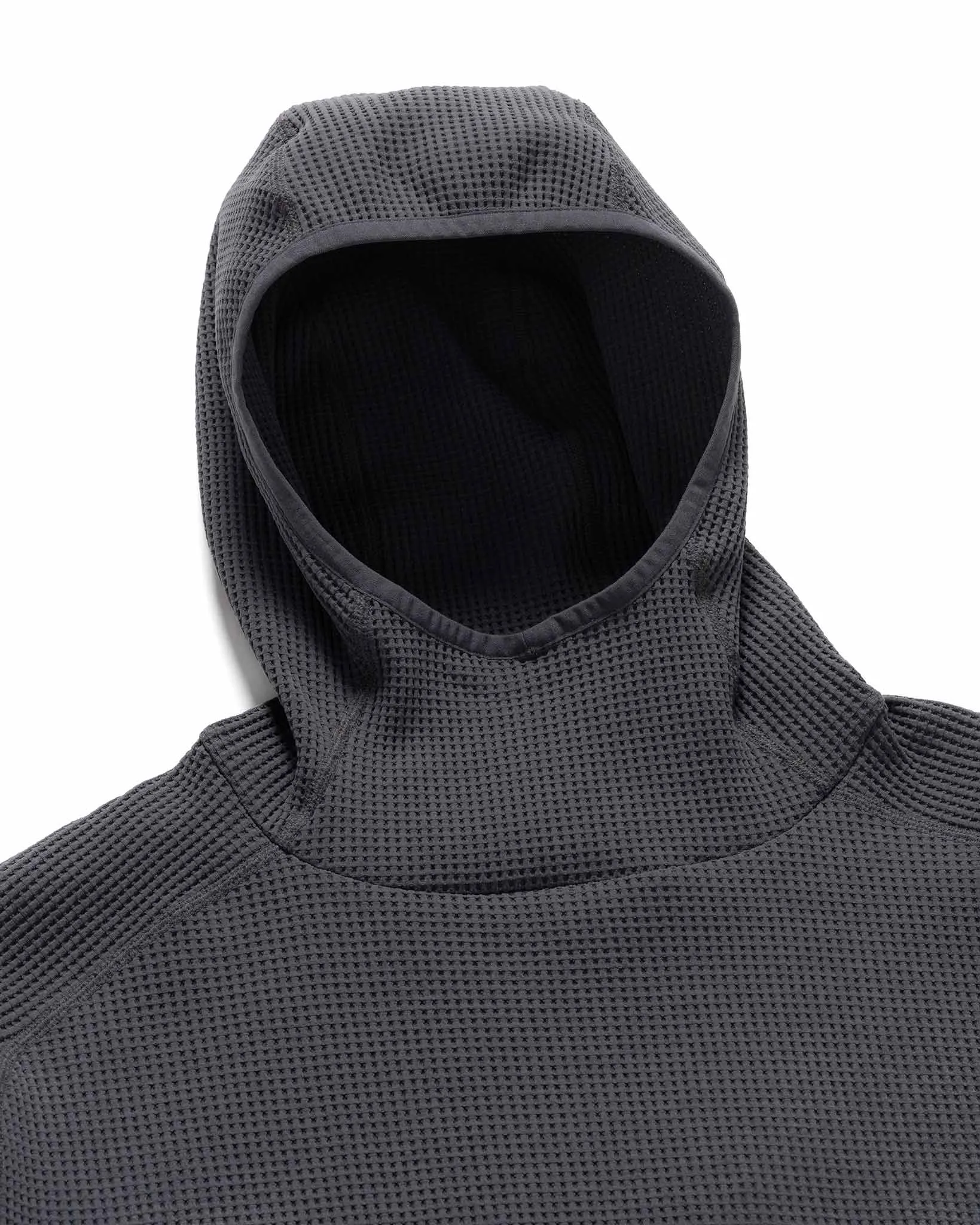 Thermal Waffle Hoodie Asphalt