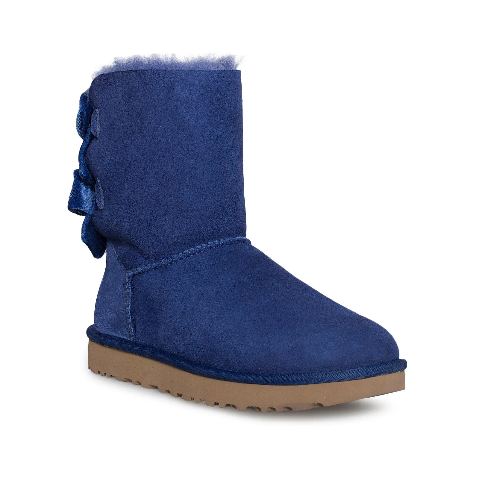 UGG Bailey bow II Velvet Ribbon Sky Blue Boots