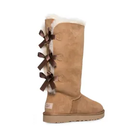 UGG Bailey Bow Tall II Chestnut Boots - Youth