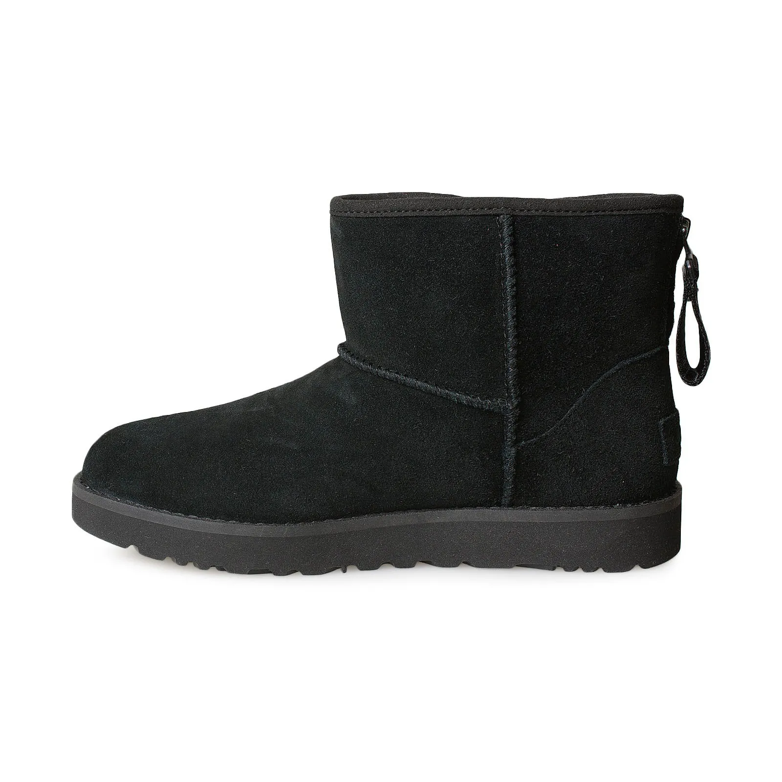 UGG Classic Mini Logo Zip Black Boots - Women's