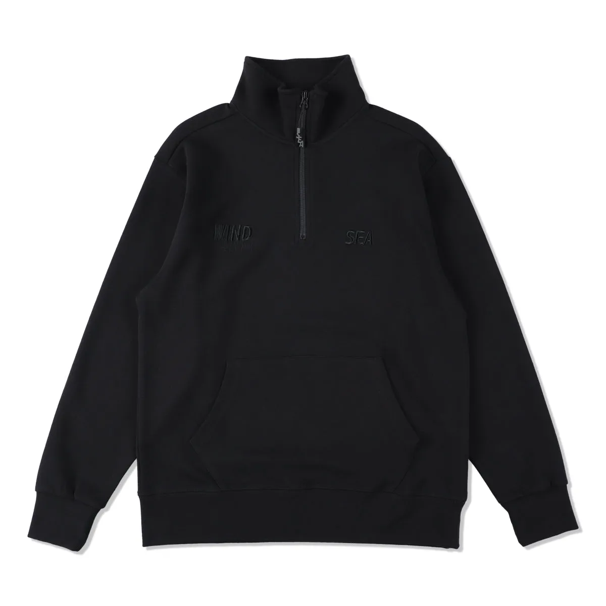 WDS-ES TECH BASIC HALF ZIP TOPS / BLACK_BASIC