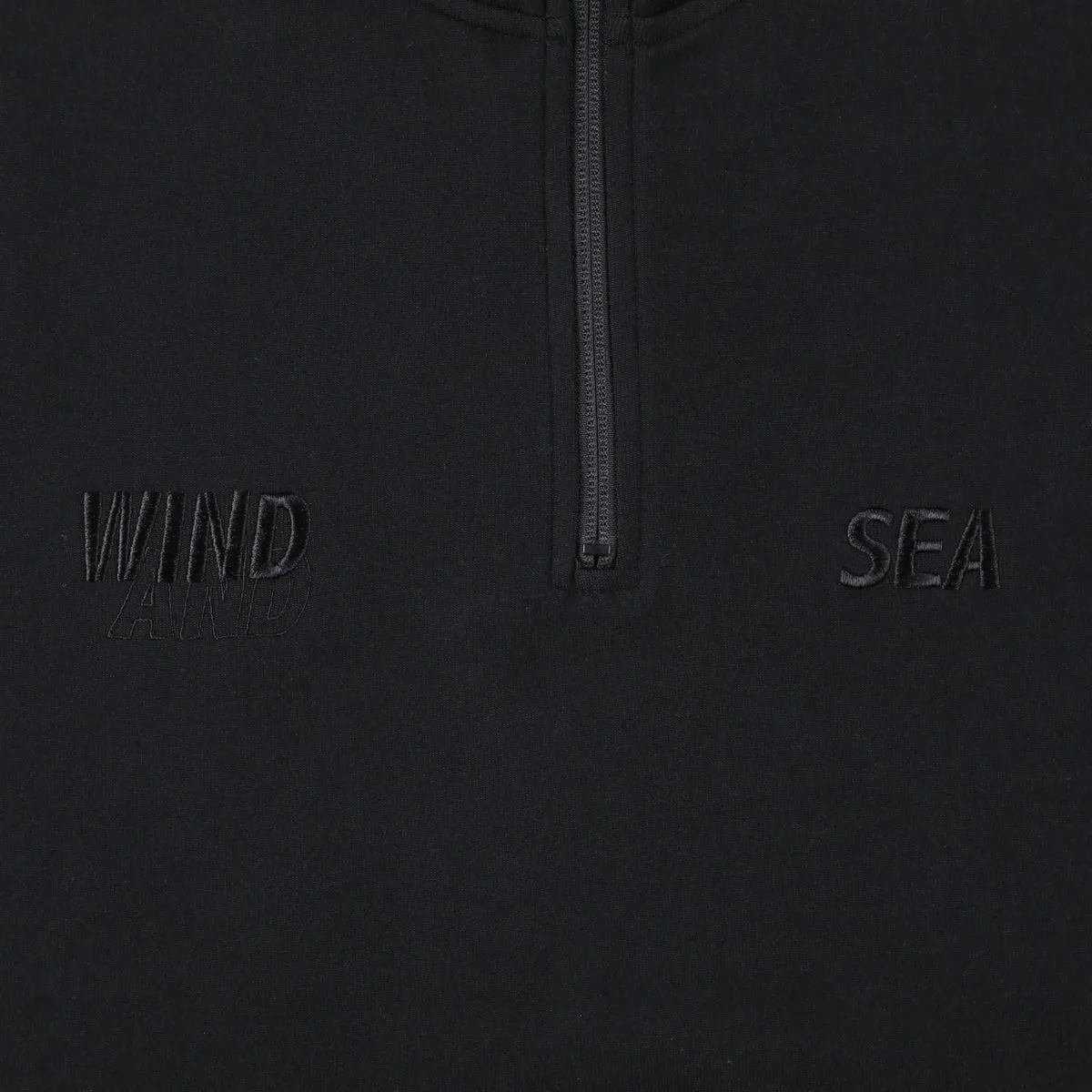 WDS-ES TECH BASIC HALF ZIP TOPS / BLACK_BASIC