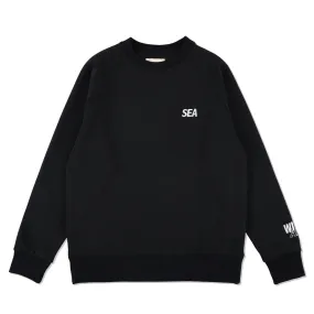 WDS-ES WIND AIR TEX RAGLAN CREW NECK / BLACK